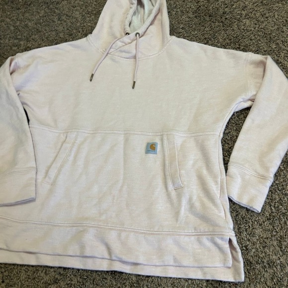 Pink Carhartt Women’s Pullover Hoodie Relaxed Fit Size Size Small - Picture 2 of 12